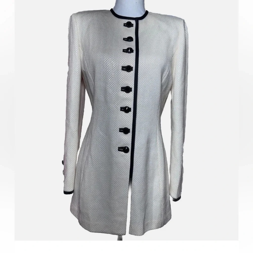 St. John White and Black Blazer